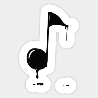 Leaking musical Note design Sticker